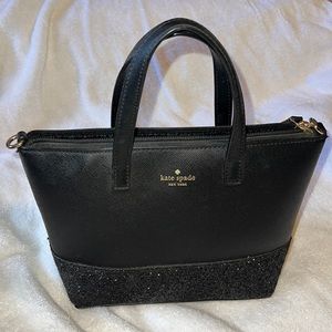 Kate Spade New York Ina Greta Court Glitter Crossbody Bag Top Handle Handbag